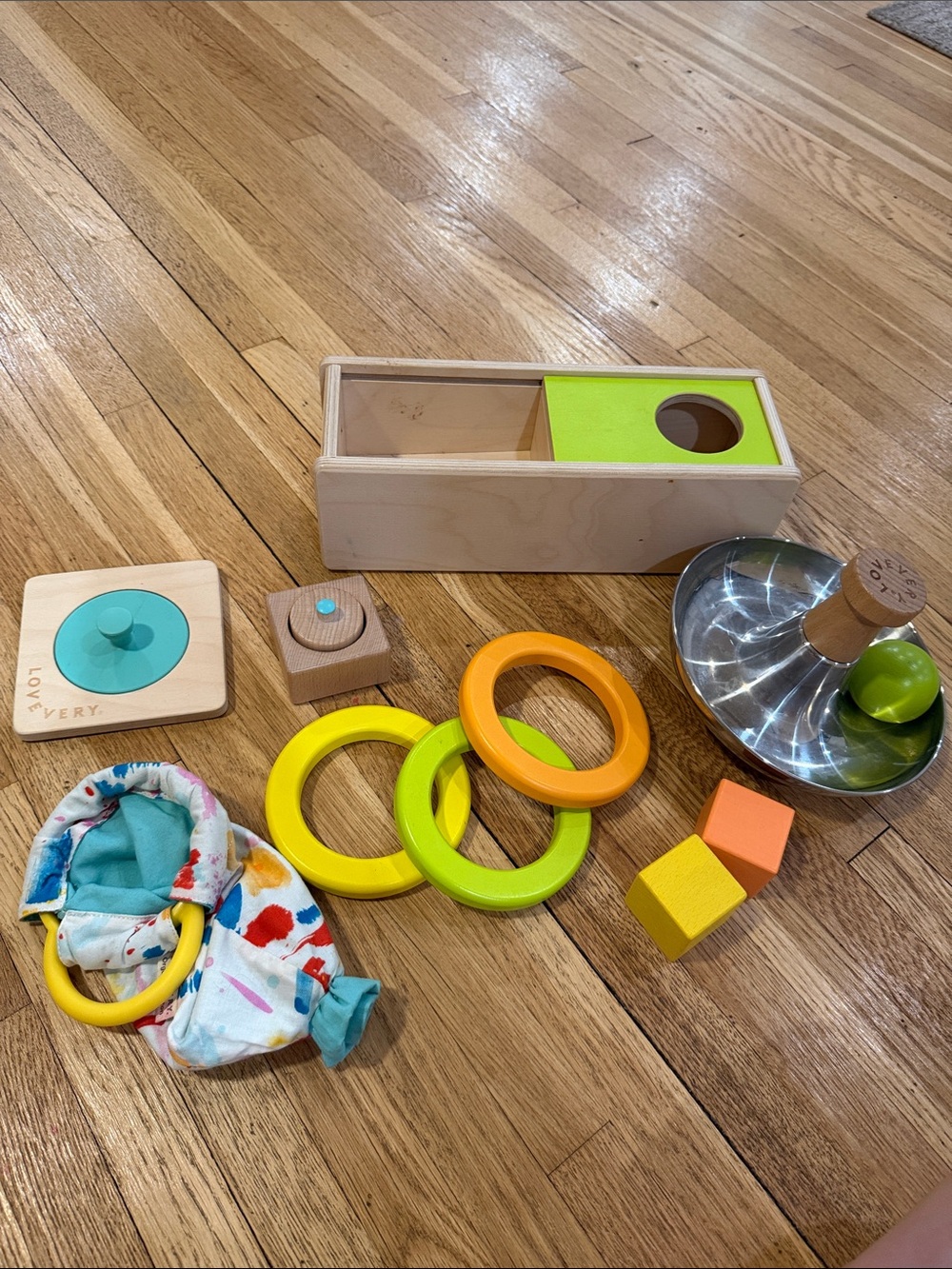 Assorted Lovevery Montessori toys
